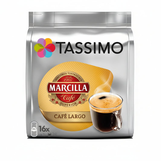 Tassimo Marcilla Largo coffee pods 16 pack long coffee capsules Tassimo machine