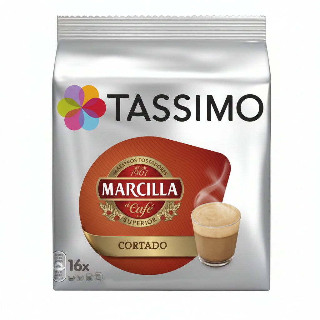 Tassimo Marcilla cortado pods 16 drinks T-Discs espresso milk coffee Tassimo