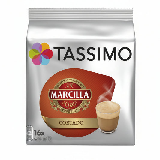 Tassimo Marcilla cortado pods 16 drinks T-Discs espresso milk coffee Tassimo
