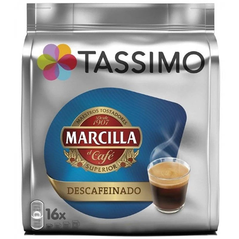 Tassimo Marcilla decaffeinated pods 16 drinks T-Discs coffee decaf Tassimo