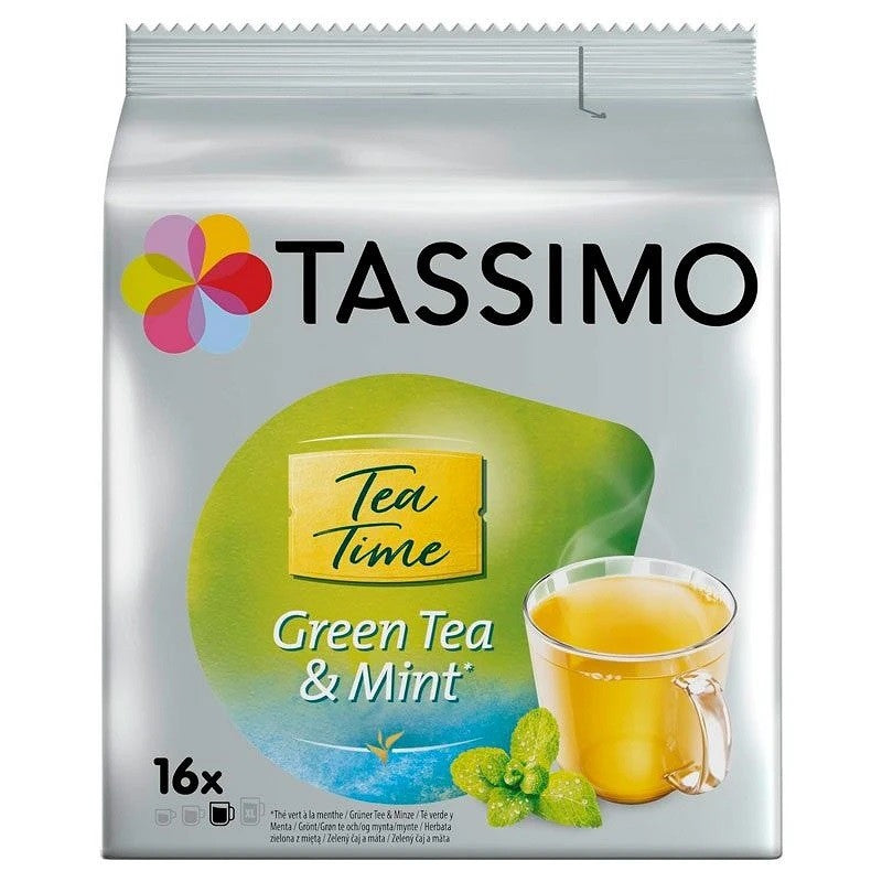 Tassimo green tea with mint pods 16 drinks T-Discs herbal tea Tassimo