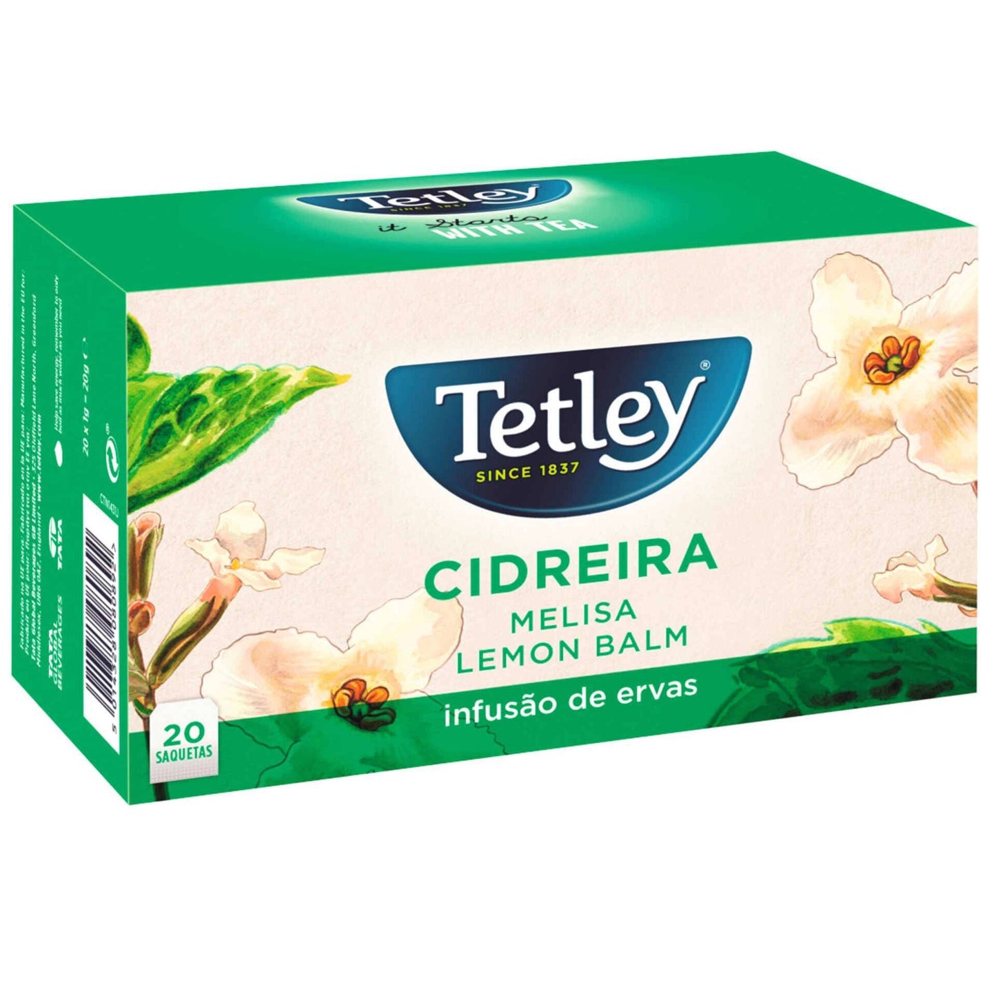 Tetley lemon balm herbal infusion tea bags 20 pack premium herbal tea