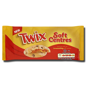 Twix Soft Centre Cookies 144g chocolate chip cookies caramel filling biscuit snack sweet treats