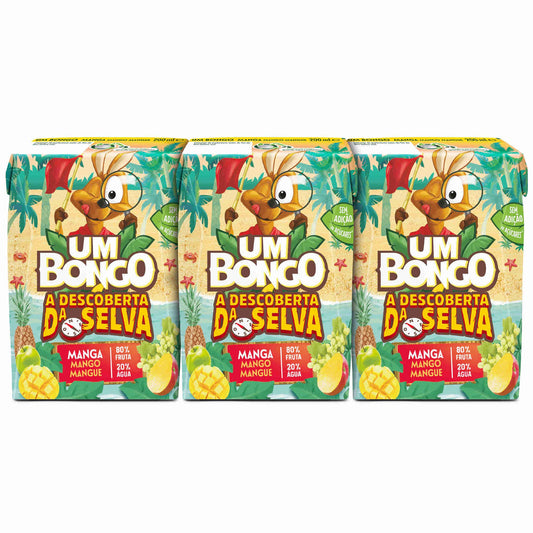 Um Bongo Mango Nectar 3x200ml multipack tropical juice drink kids beverage