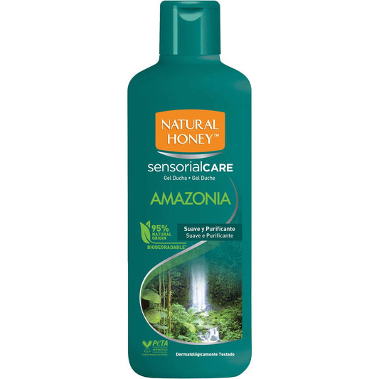 amazonia natural honey sensations shower gel 650ml moisturizing body wash botanical skin care family size bottle