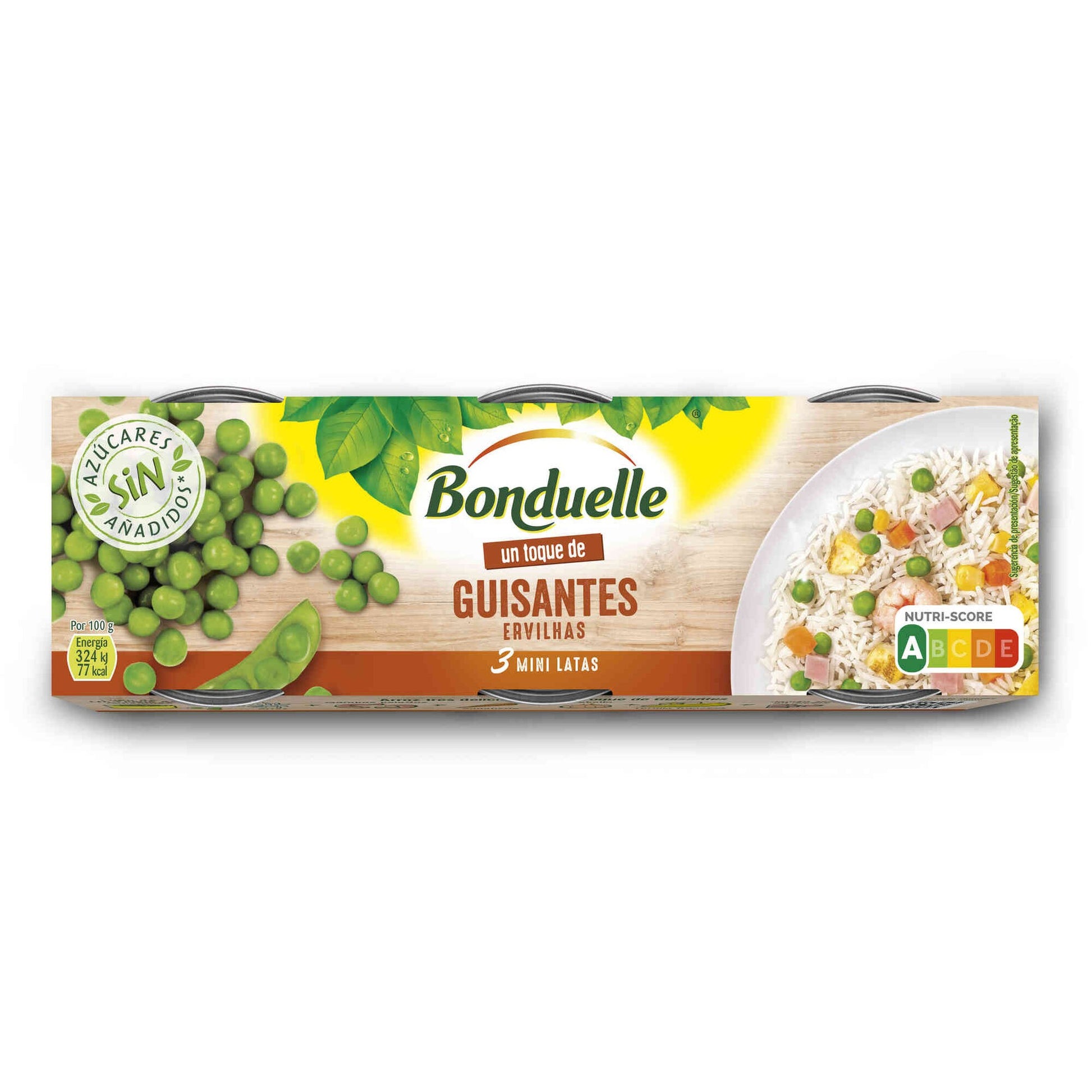 bonduelle garden peas 3x75g gluten free canned peas mini tins premium pantry vegetables