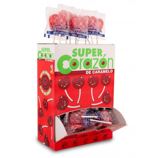 cerdan heart lollipops 30 units fruity candy suckers bulk novelty sweets