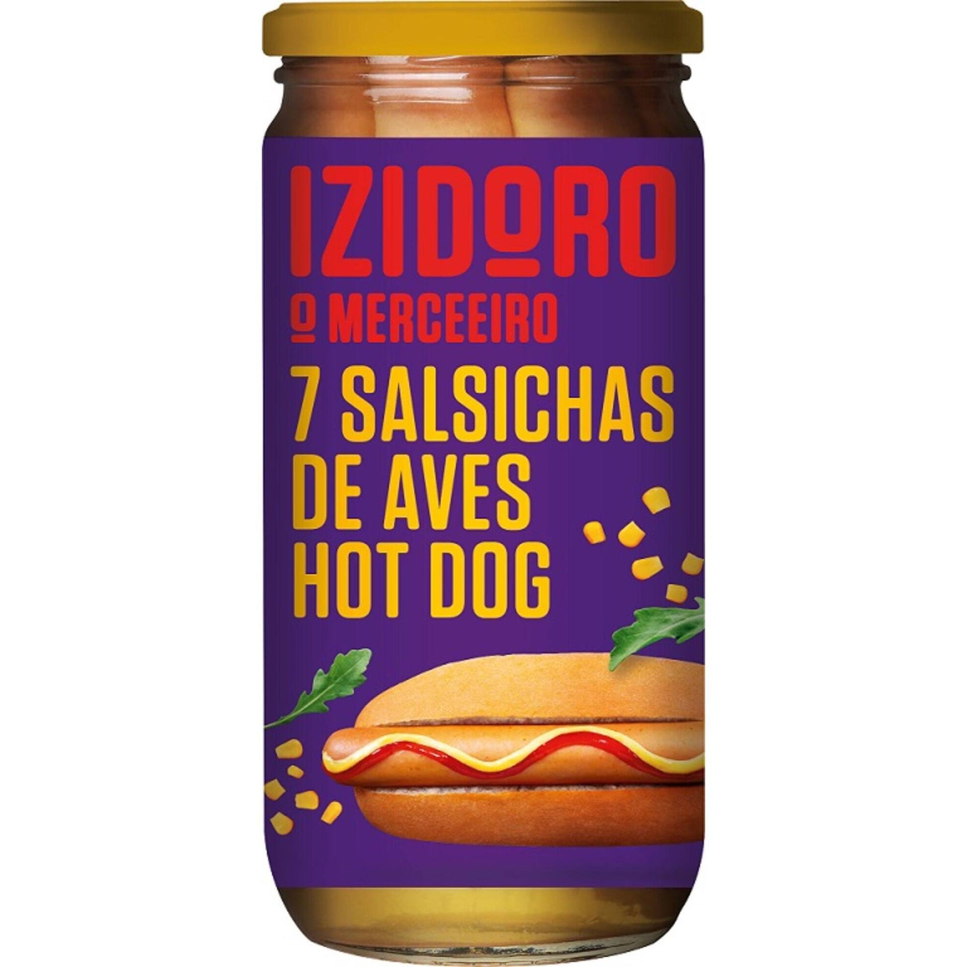 chicken hot dog sausages 7 pack 650g jar poultry hot dogs izidoro