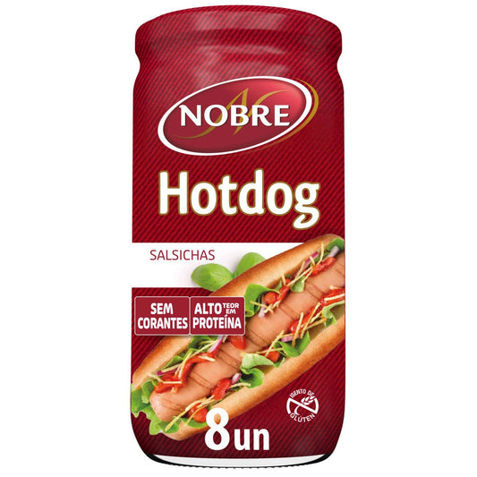 chicken hot dog sausages 8 pack 650g jar poultry hot dogs nobre