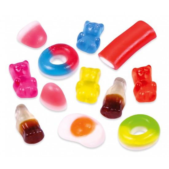clear little mix gummies by weight shiny jelly sweets pick and mix colourful candy assortment