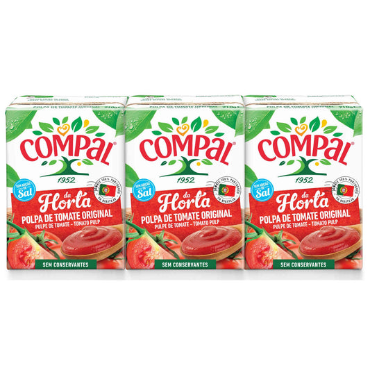 compal da horta tomato pulp 3x210g one of your 5 a day chopped tomatoes british family cooking