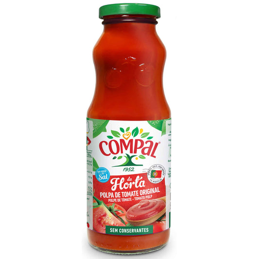 compal da horta tomato pulp 500g pasta sauce base cooking tomatoes premium family cooking glass bottle