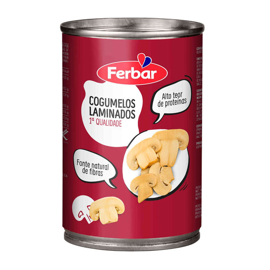 ferbar sliced mushrooms 290g canned mushrooms gluten free premium cooking mushrooms pantry vegetables