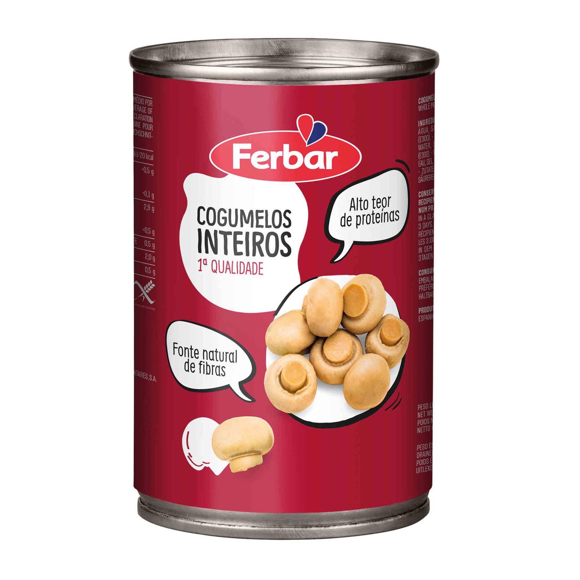 ferbar sliced mushrooms 290g gluten free canned mushrooms premium cooking mushrooms pantry vegetables