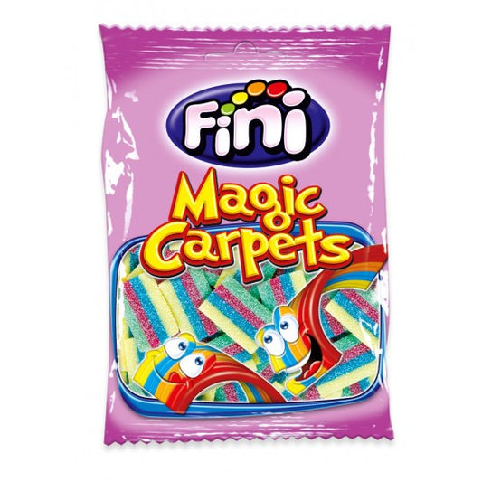 fini magic carpets sour candy 90g chewy sour strips colourful gummy carpets halal sweets