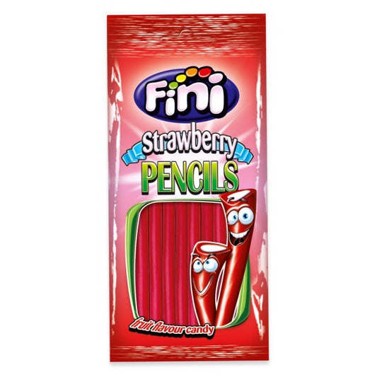fini strawberry pencils 100g chewy filled candy tubes strawberry gummy pencils sweet candy
