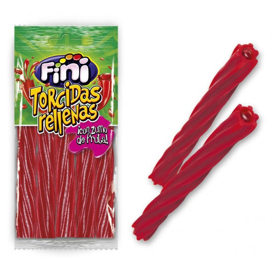 fini twisted stuffed candy 90g chewy filled candy sticks fruity twisted sweets