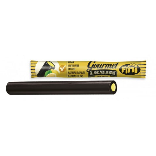 gourmet black licorice with lemon filling pack of 5 chewy licorice sticks citrus filled licorice candy