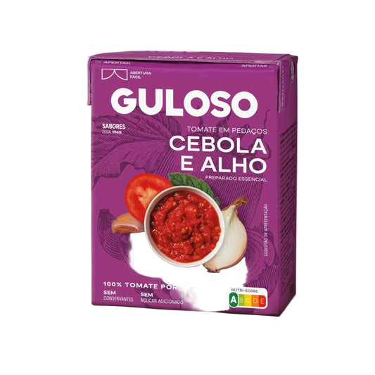 guloso passata with onion and garlic 210g portuguese grown naturally sweet quick pasta sauce carton