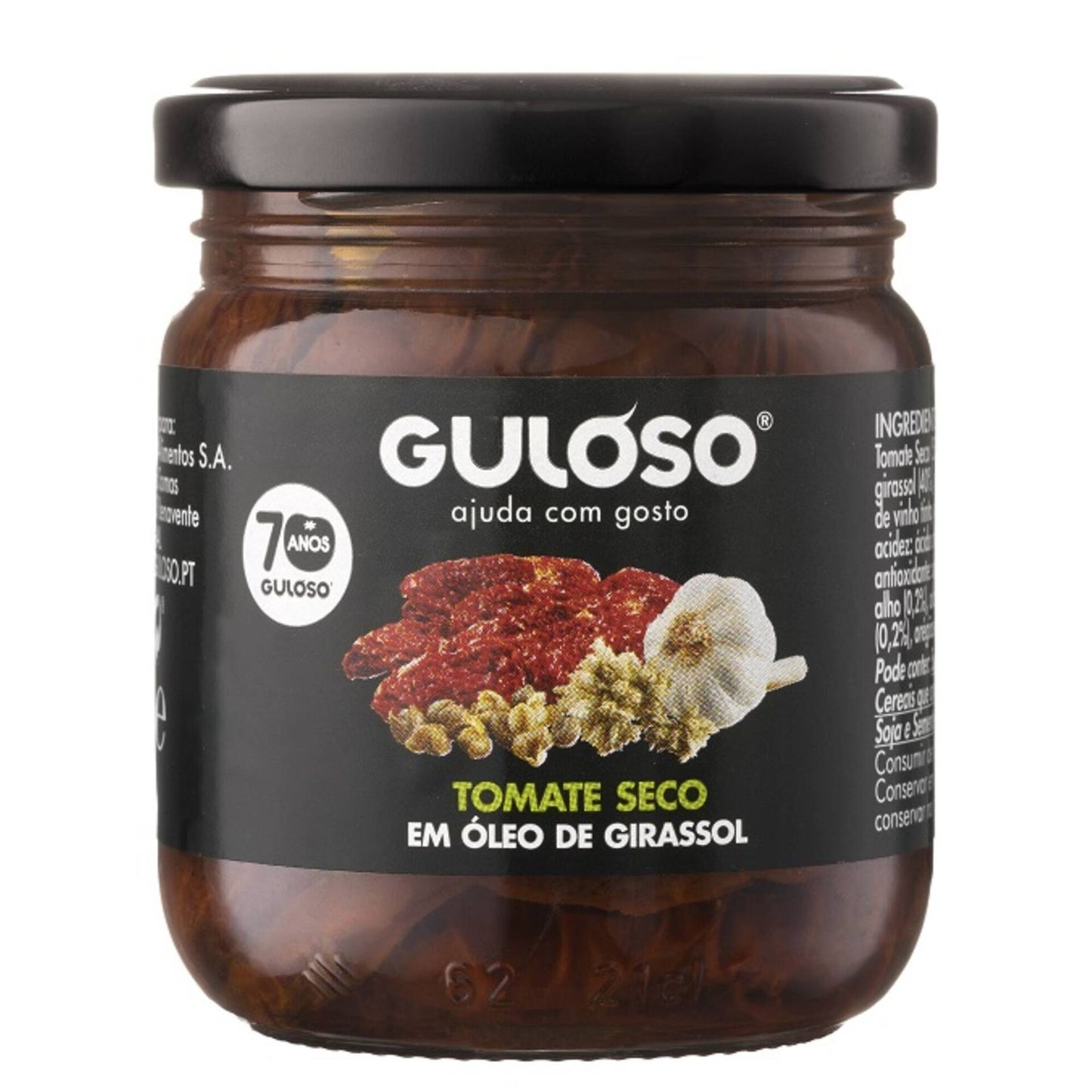 guloso sun dried tomatoes in sunflower oil 185g portuguese gourmet antipasti deli jar
