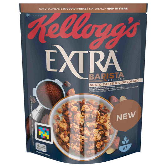 kelloggs extra barista coffee chocolate granola 450g crunchy oat granola