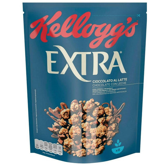 kelloggs extra milk chocolate cereal 500g crunchy oat clusters chocolate granola