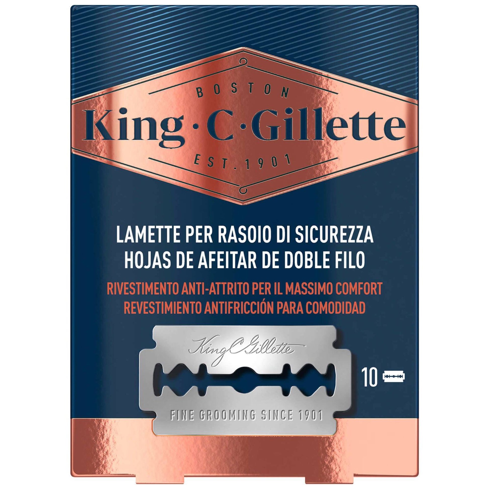 king c gillette safety razor blades pack of 10 double edge shaving blades premium grooming replacement blades