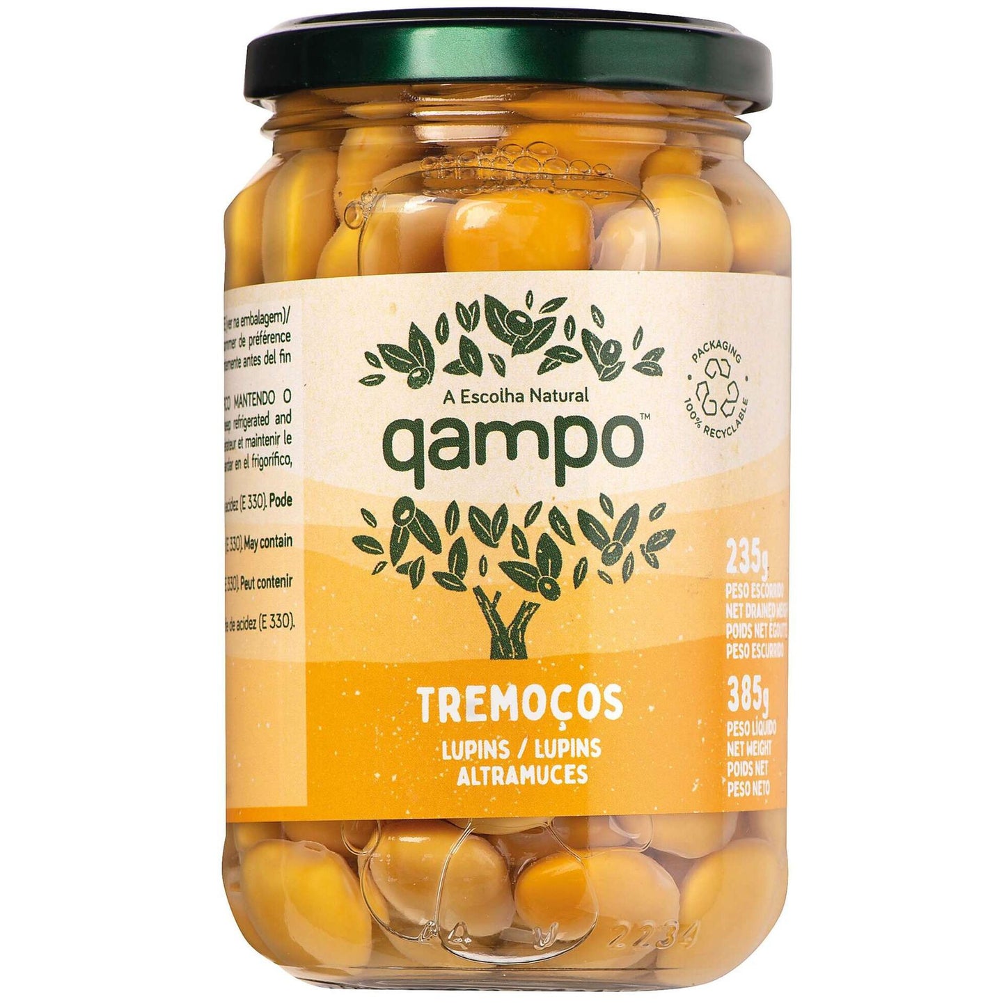 lupin beans tremoco 235g qampo portuguese lupins glass jar mediterranean snack