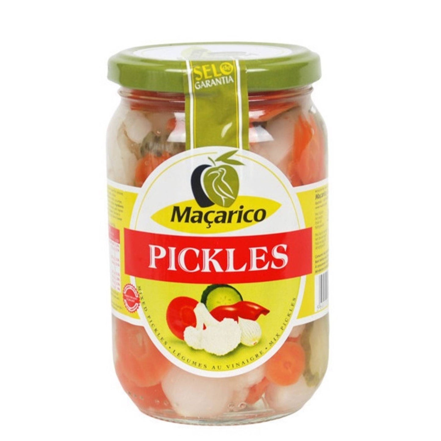 macarico mixed pickles 350g gluten free pickled vegetables jar sandwich burger salad garnish