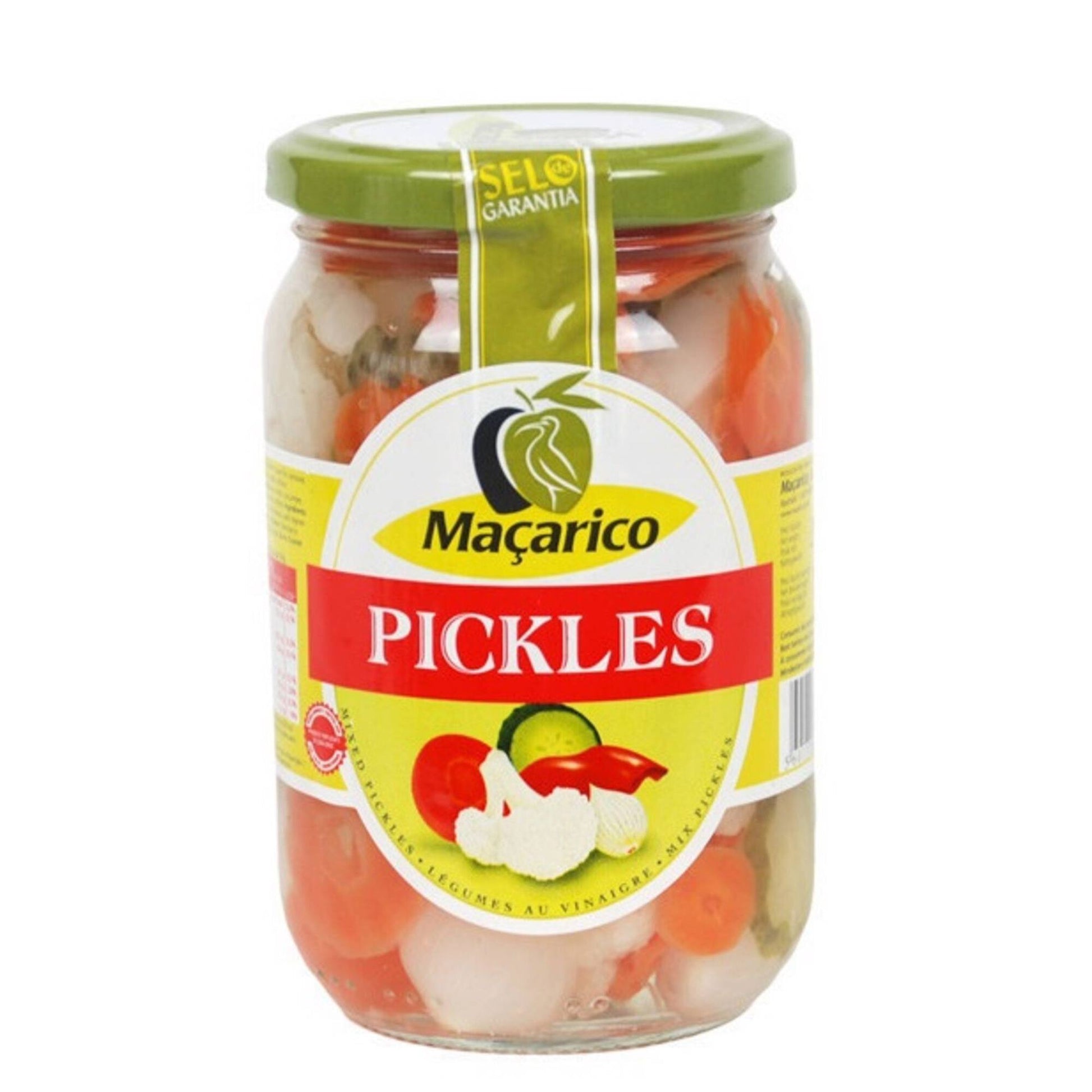 macarico mixed pickles 350g gluten free pickled vegetables jar sandwich burger salad garnish