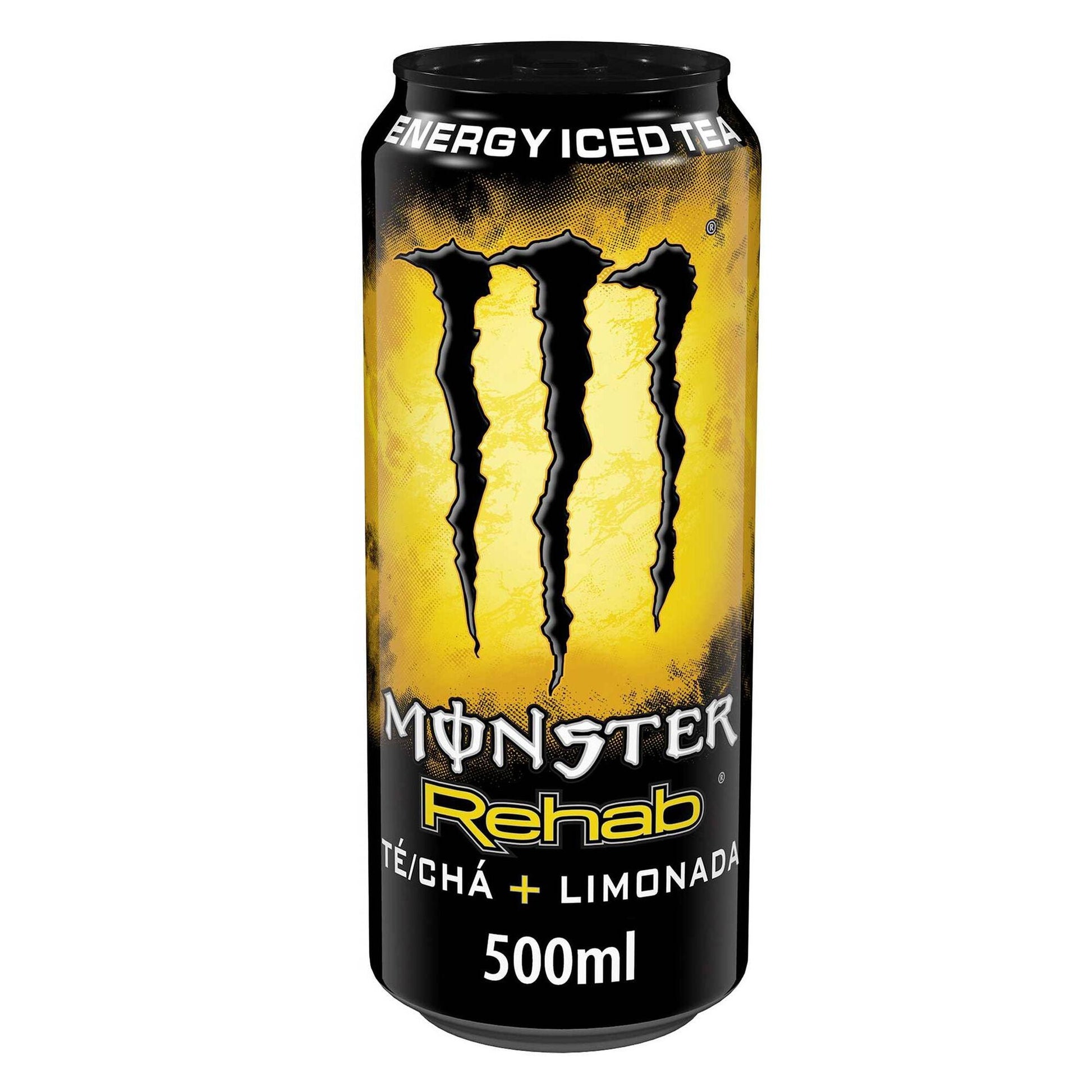 monster rehab tea lemonade 500ml energy iced tea lemon flavour can