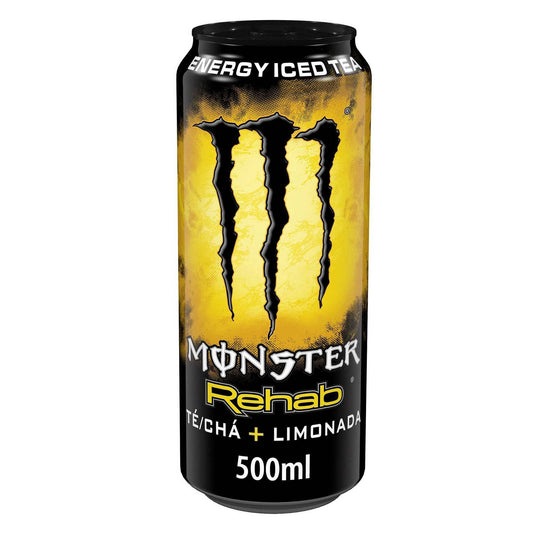 monster rehab tea lemonade 500ml energy iced tea lemon flavour can