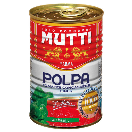 mutti tomato pulp with basil 400g italian premium chef quality cooking tomatoes pasta pizza sauce