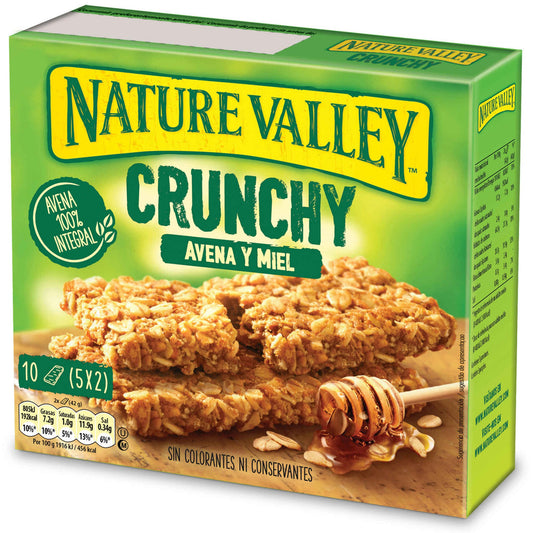 nature valley crunchy oats and honey bars 10 pack 210g oat cereal bars