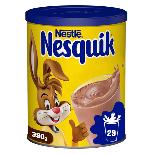nesquik hot chocolate 390g gluten free instant cocoa drink chocolate powder family breakfast tin