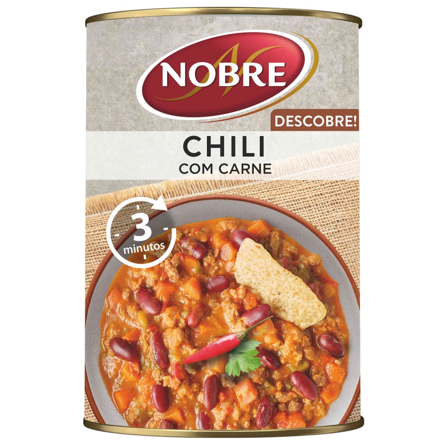 nobre chili com carne 420g canned ready meal beef chilli beans tomato portuguese meal tin