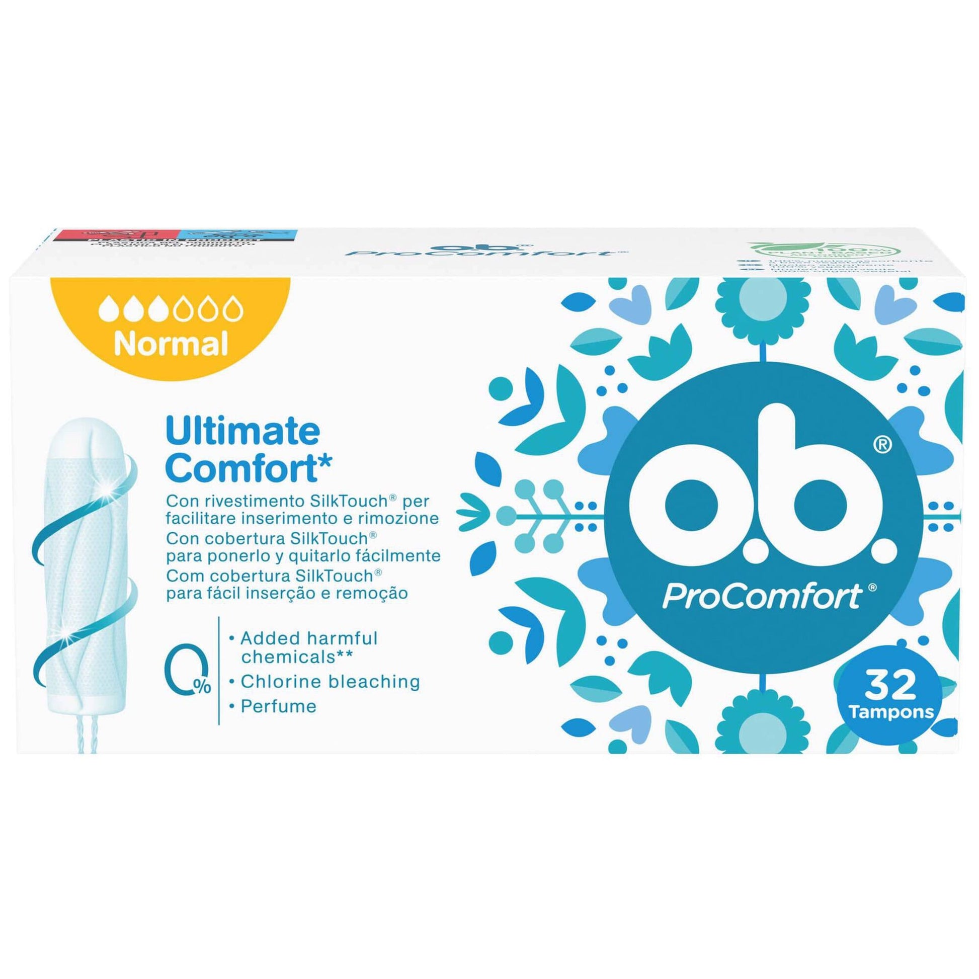 ob procomfort normal digital tampons pack of 32 feminine hygiene intimate care womens essentials