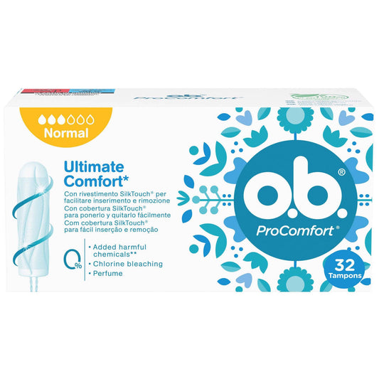 ob procomfort normal digital tampons pack of 32 feminine hygiene intimate care womens essentials
