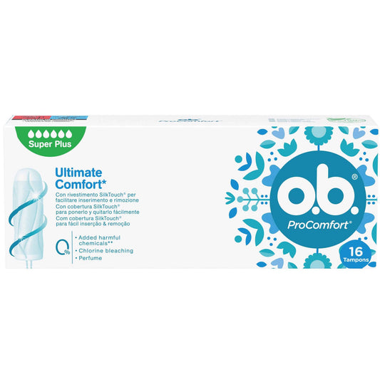 ob procomfort super plus digital tampons pack of 16 feminine hygiene intimate care womens essentials
