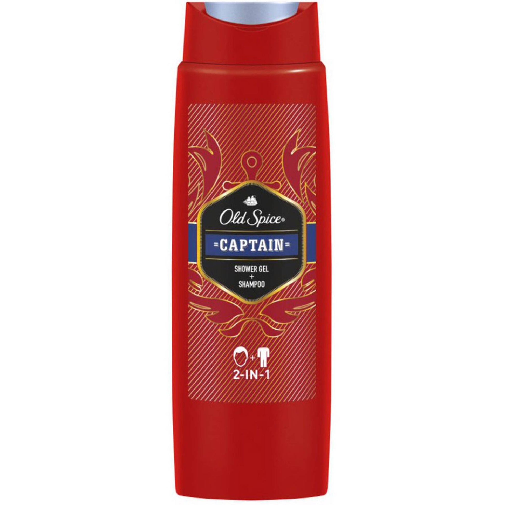 old spice captain 3 in 1 shower gel 400ml men body face hair wash masculine fresh grooming care