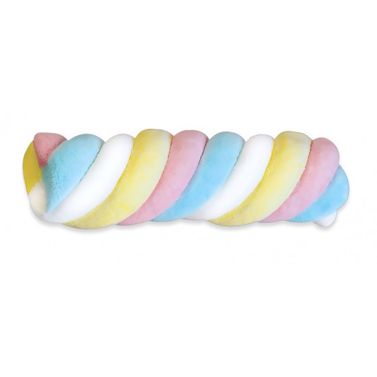 rainbow twisted marshmallow soft sweets 100g fluffy colourful marshmallow candy soft foam sweets pack