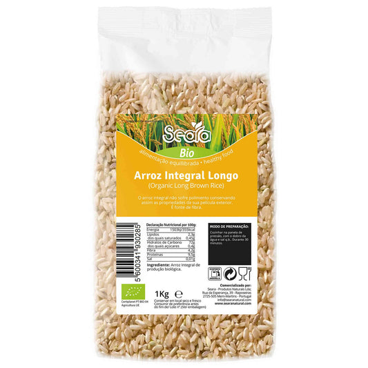 seara organic brown rice 1kg wholegrain rice fiber rich healthy grains curry rice meal prep pantry staple