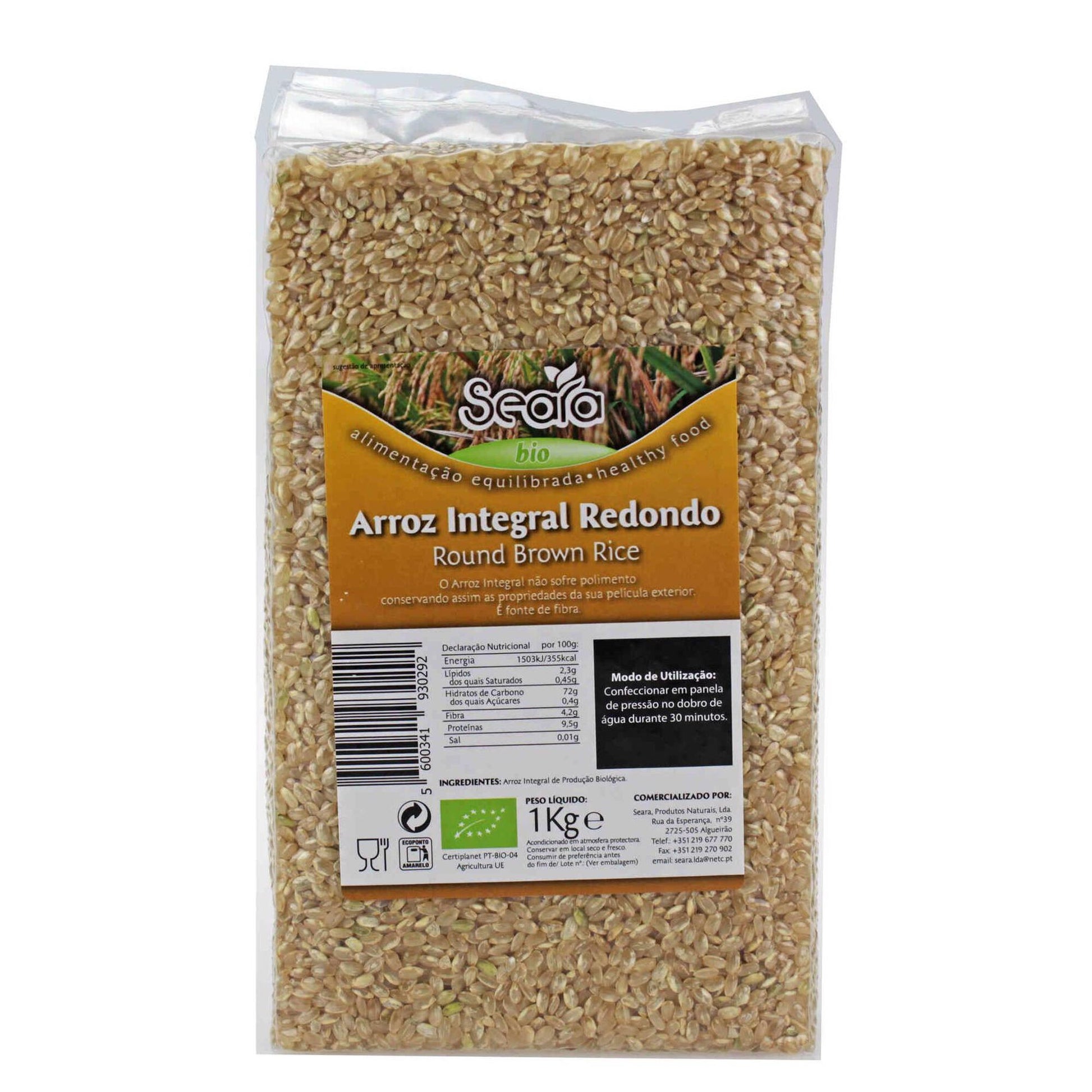 seara organic long grain brown rice 1kg wholegrain rice fiber rich healthy grains curry rice meal prep pantry staple