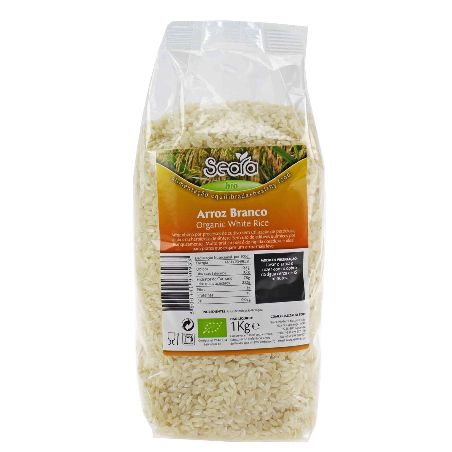 seara organic white rice 1kg bio rice premium white rice healthy grains curry rice family cooking pantry staple