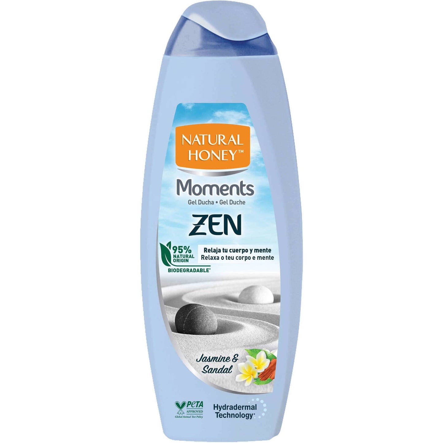 sensations zen natural honey shower gel 650ml calming body wash moisturizing skin care family size bottle