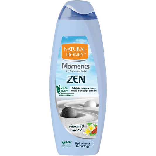 sensations zen natural honey shower gel 650ml calming body wash moisturizing skin care family size bottle