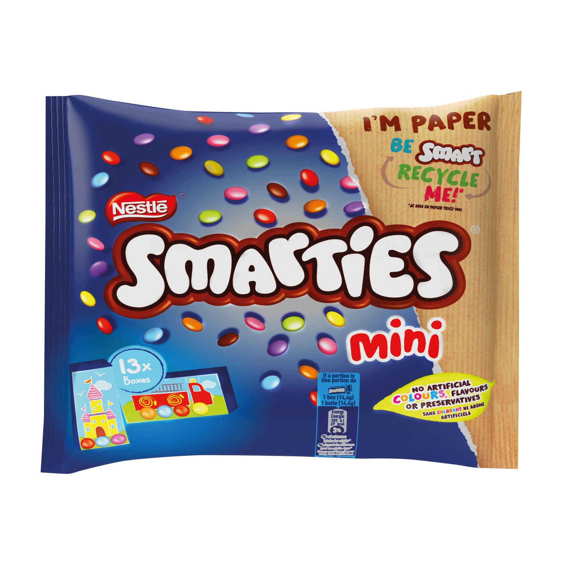 smarties mini 187g 13 units milk chocolate dragees mini chocolate packs colourful chocolate sweets chocolate dragees and minis