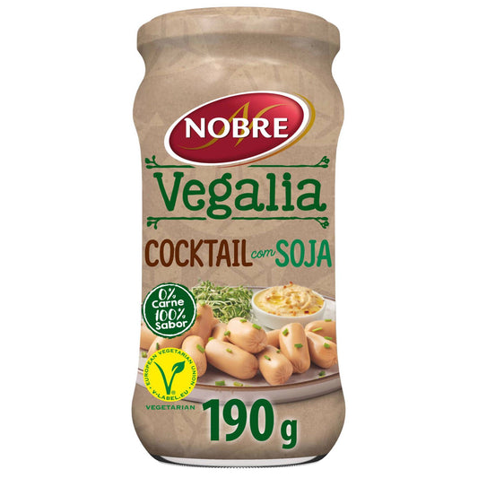vegetarian cocktail sausages with soy 190g plant based cocktail sausages jar nobre