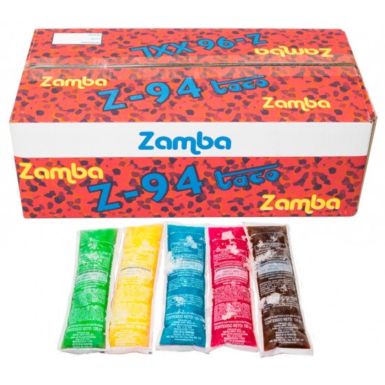 zamba taco ice lolly freeze pops 95ml pack of 10 fruity liquid candy freezer ice pops colourful sweets