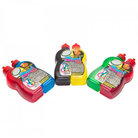 zamba zampi duo ice lolly liquid candy 100ml dual flavour squeeze bottle novelty sweets kids candy